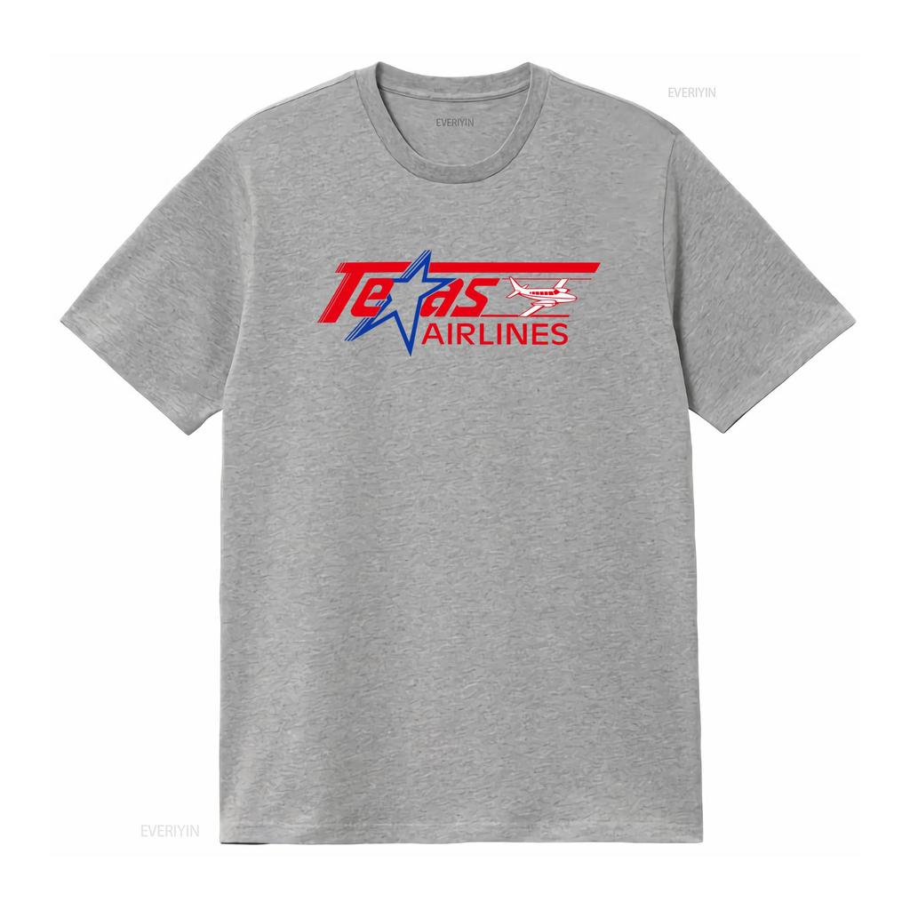 Texas Airlines Retro Vintage T Shirt for USA International Airport Design vintage Washed designer clothes homme Soft Stretched