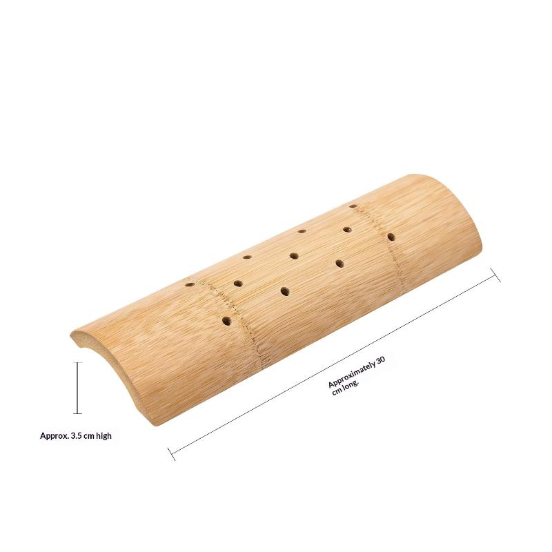 1Pcs Breathable Perforated Hand Polished Hollow Bamboo Lumbar Support Cushion U Shape Bamboo Neck Pillow Ergonomic Curved
