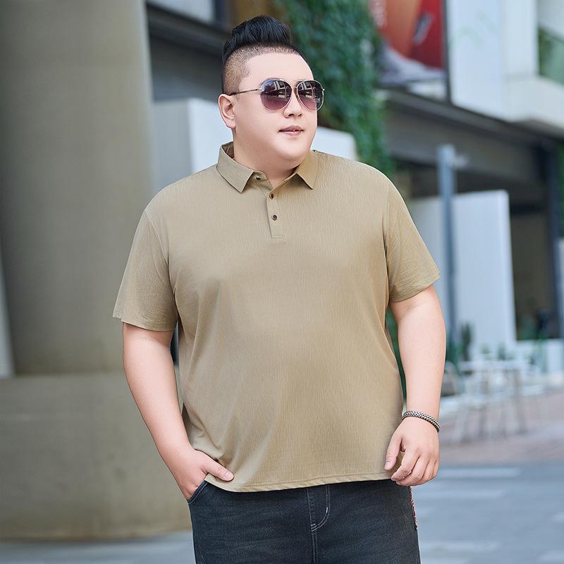 Großherren Übergröße Sommer Poloshirt - Locker Kurzarm Kragen Arbeitshemd
