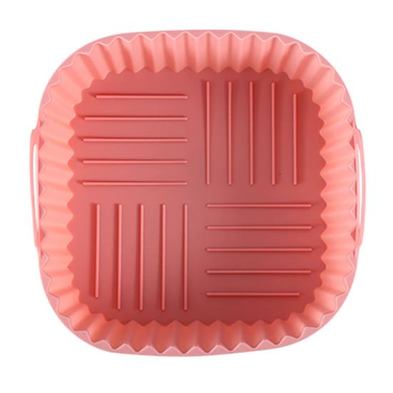 Square Air Fryer Liner Silicone Baking Mat 6.7 Inch Non-Stick Oven Safe Tray BPA-Free Air Fryer Basket for Even Cooking