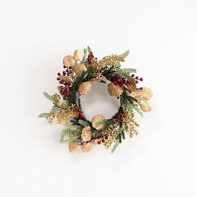 HEADS Christmas Wreath Approximately 430mm Diameter X 160mm 1 Piece X-NW6 Decoration, Depth, Medium, Gold,