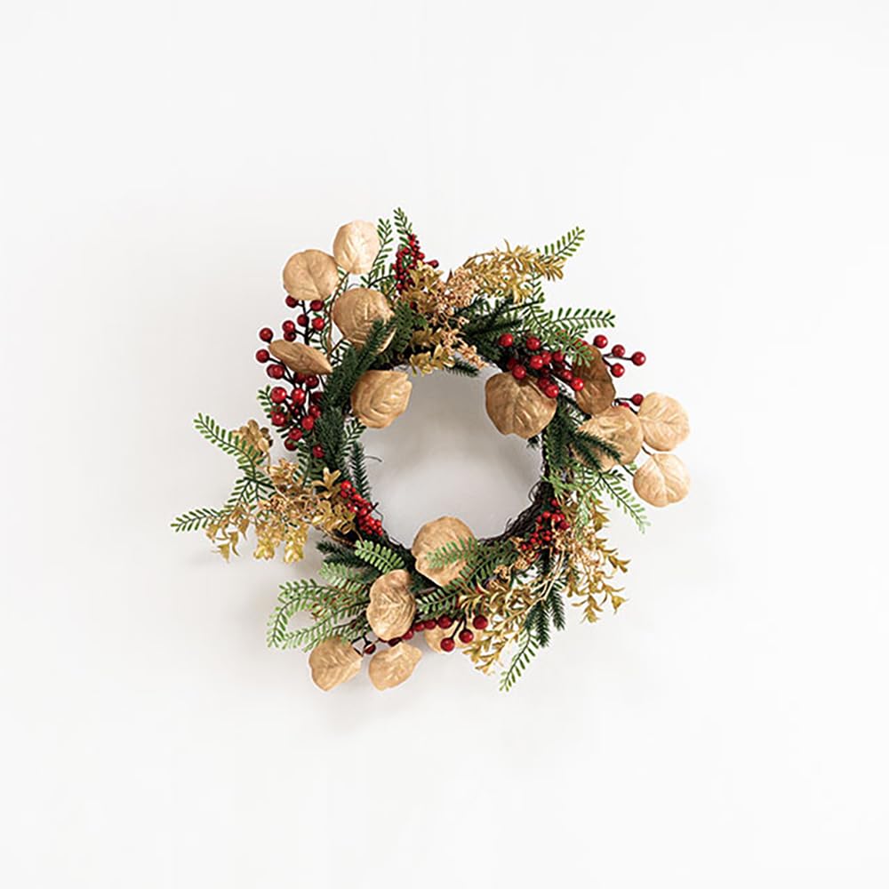 

ГОЛОВИ Різдвяний вінок Приблизно 430 мм Діаметр x 160 мм 1 штука X-NW6 Прикраса, Глибина, Середній, Золотий, золотий