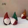 Rustic Farmhouse Gnome Ornament Wood Carved Figurine, Faceless Dwarf Statue, Seasonal Statue Handmade Mini Sculpture for Christmas Party Decoration