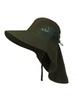 Wide Brim Sun Hat With Neck Flap UV Protection Unisex Bucket Hat For Outdoor Hiking Fishing