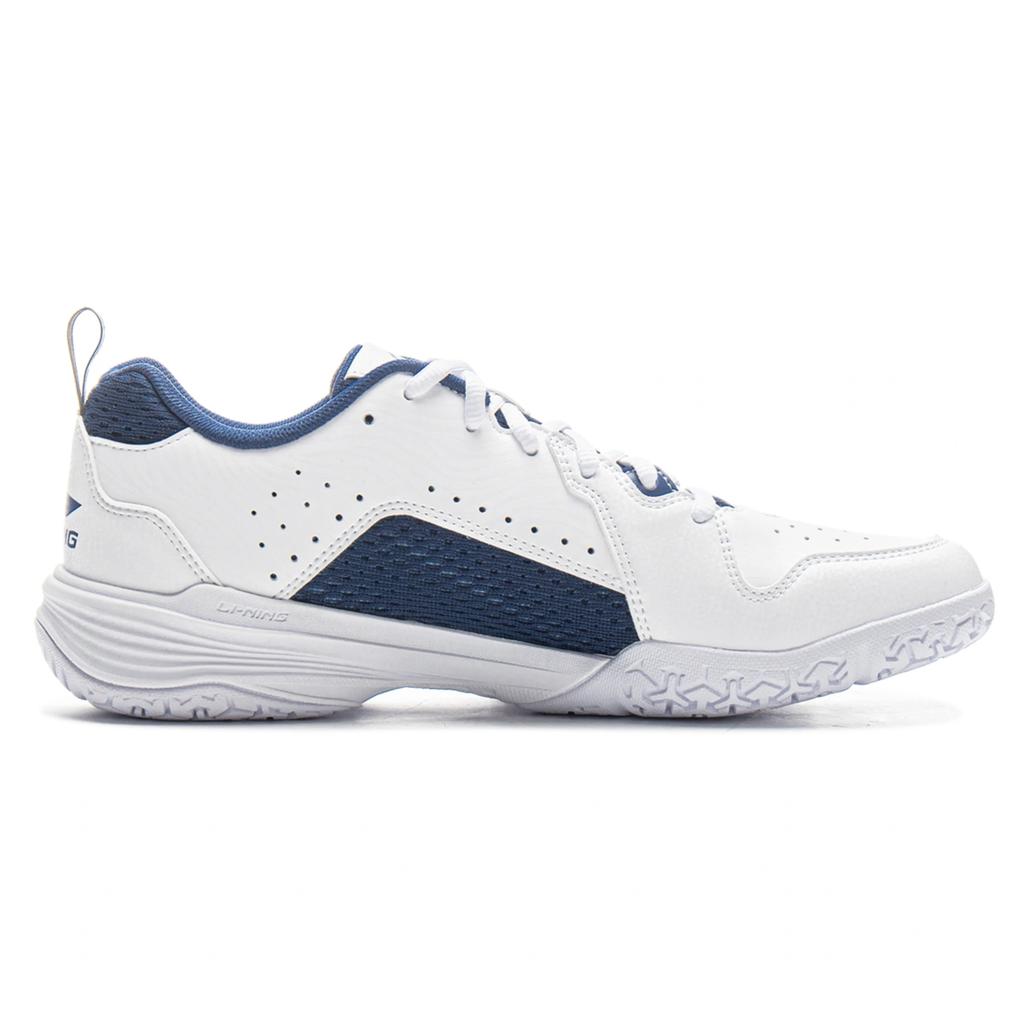 Li Ning Flying Eagle Comfortable Simple Breathable Lightweight Low-Top Badminton Shoes Unisex sneaker White Navy-Blue AYTU001-9