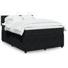 VidaXL Bed Slat Base and Mattress Black 160x200 Cm Velvet 3290096