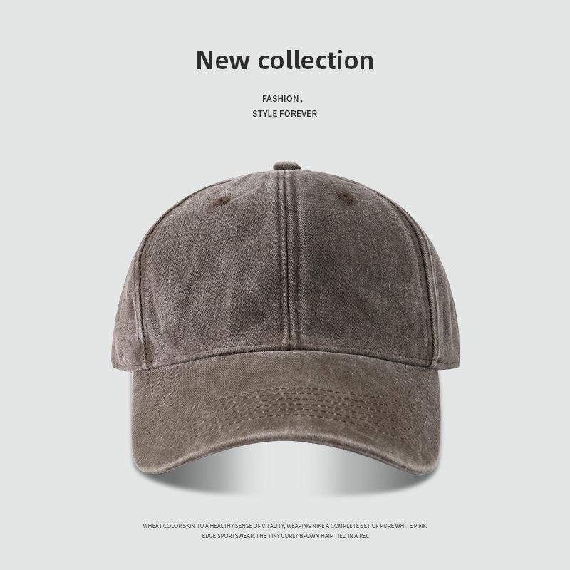 

Корейська випрана зістарена мінімалістична ретро бейсболка: Стиль «Велика голова, маленьке обличчя» Large Head 60-65cm