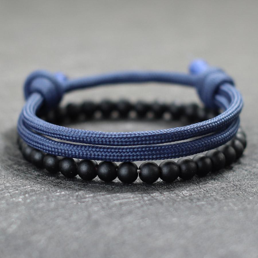 Noter Fashion 2Pcs Men Bracelet Set 2026 Handmade Sliding Adjustable Paracord Braslet Summer Jewelry Surfer Nautical Braclet