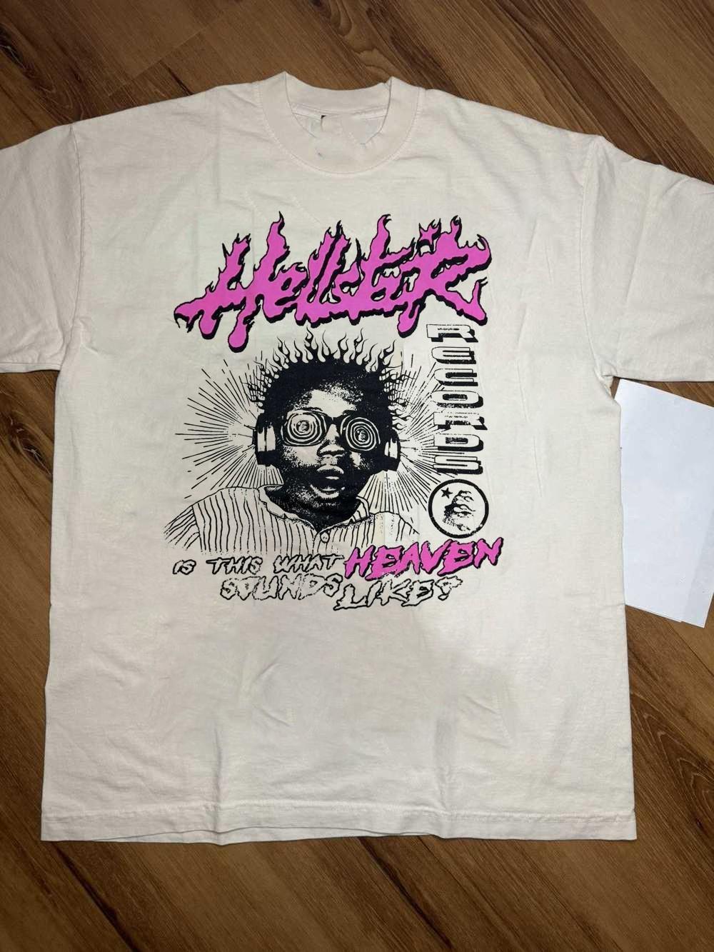 

Новая мужская футболка HELLSTAR Hellstar Sounds like Heaven Подарок для фанатов Все размеры TH41 Унисекс футболка L