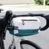 Bolsa para Manillar de Bicicleta Montaje Frontal Bolsa de Almacenamiento para Ciclismo Gran Capacidad Doble Tono Verde Blanco