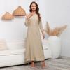 Elegant European & American Solid Color Cardigan Three-Piece Set for Middle East 