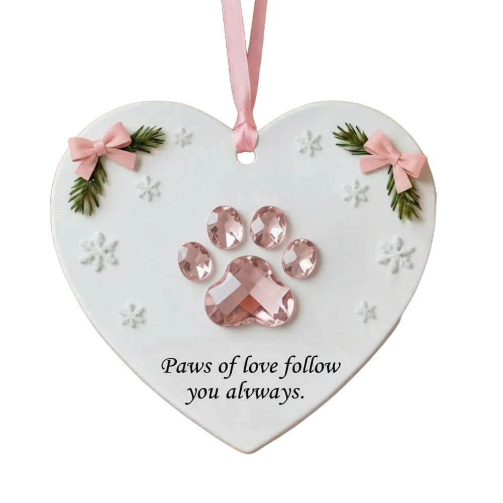 High-quality Acrylic Ornaments Acrylic Christmas Decor Inspirational Heart Shaped Christmas Ornament Set for Friends for Tree
