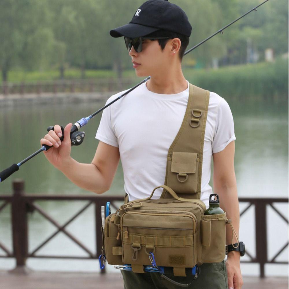 Waterproof Fishing Lure Backpack Waist Fanny Fishing Rod Lure Bag  Outdoor Camping