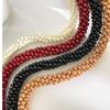 Multi-Layer Beads Women's Necklace Stainless Steel Magnetic Clasp Bohemian Necklace  Party