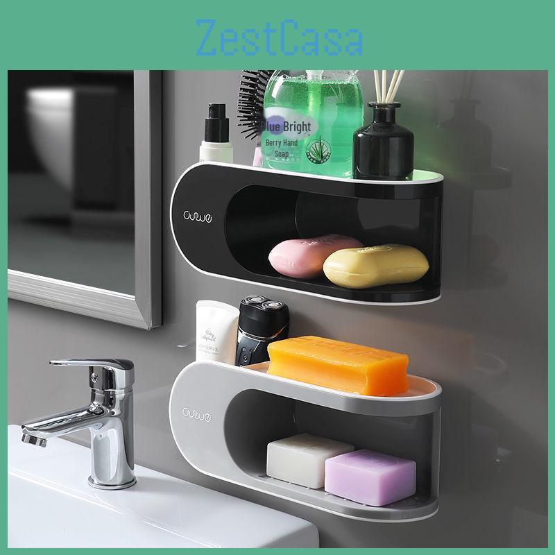 Holder Twotier Soap Punchfree Wallmounted With Suction Cups