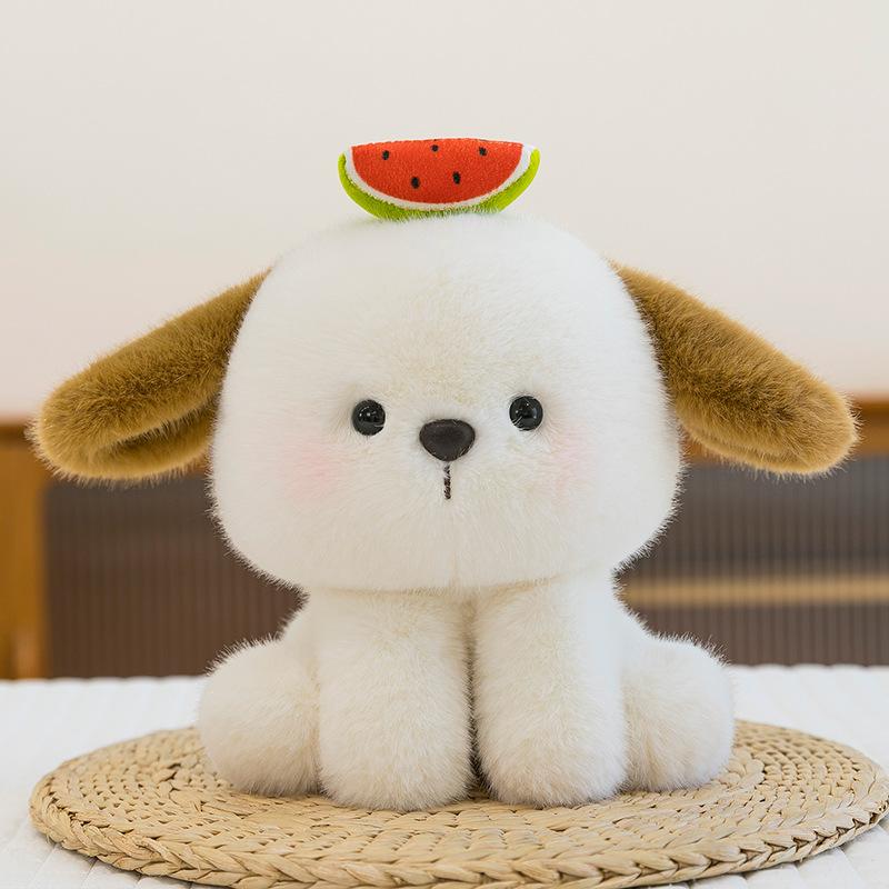 New Fruit Animal Panda Table with Doll Ornaments Cute Cow Doll Plush Toy Girlfriend Birthday Gift