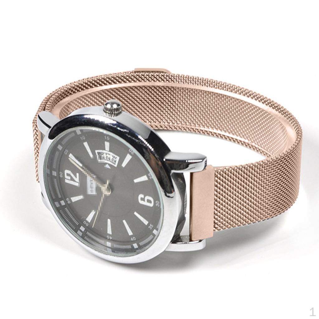 

Accessory, 20mm Width Stainless Steel Mesh Loop Watch Bracelet Strap with розового золота