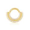 ASTM F136 Titanium with CZ Hinged Nose Ring 16G Septum Clicker Piercing Septum Daith Helix Tragus Earrings New Body Jewelry
