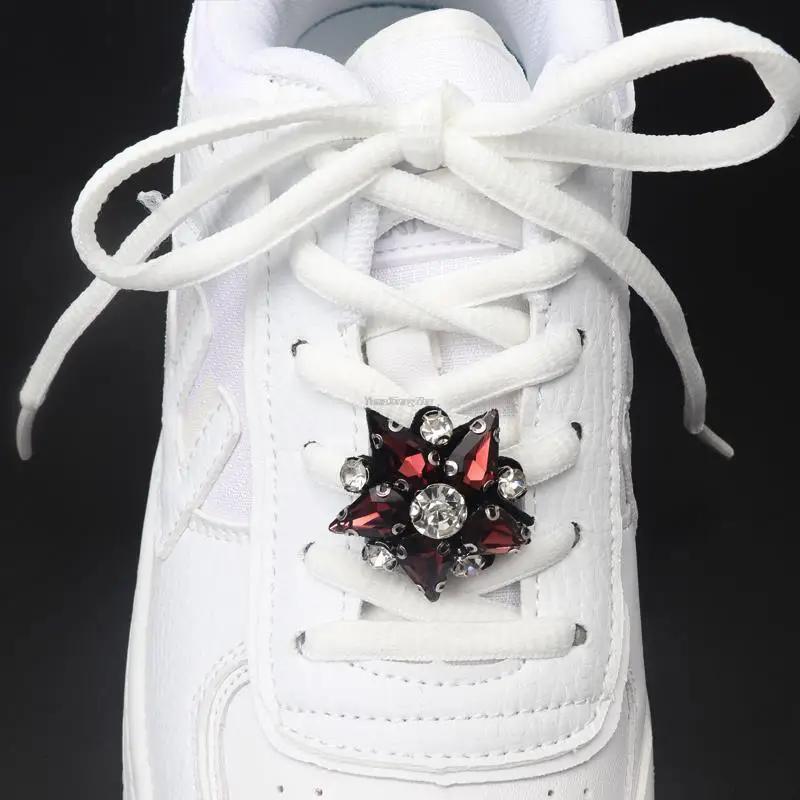 Luxurious Rhinestones Shoe Decoration Clips Colorful Gems Shoe Charms Pearl Sneaker Shoelaces Diamond Buckles Shoes Accesories