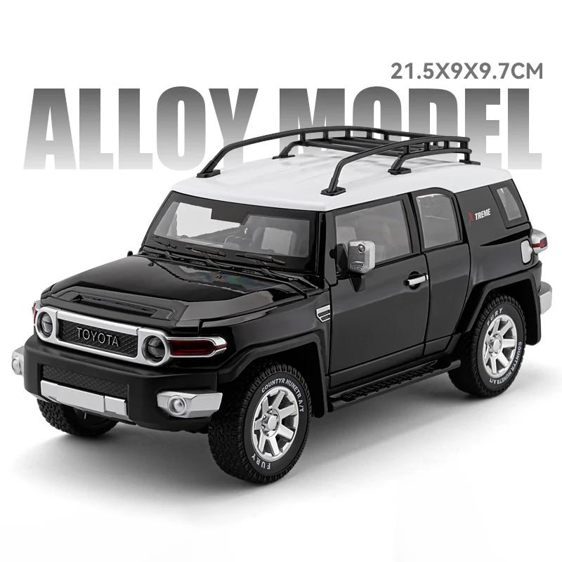1/24 Toyota FJ Cruiser SUV Alloy Car Model Diecasts Metal Off-road Vehicles Car Model Simulation Sound Light Childrens Toys Gift