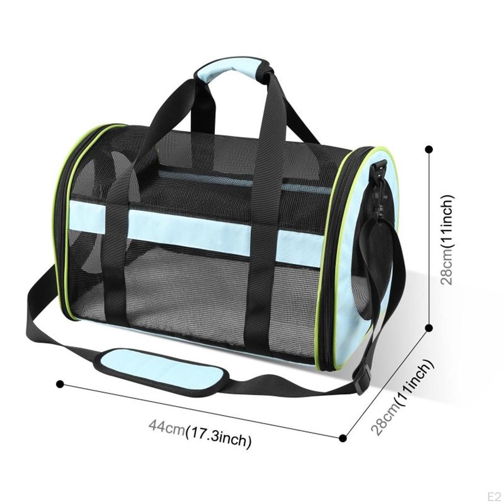 Cat Carrier Small Dog Travel Bag with Shoulder Strap Measure 17.3x11x11inch Lightweight Stable