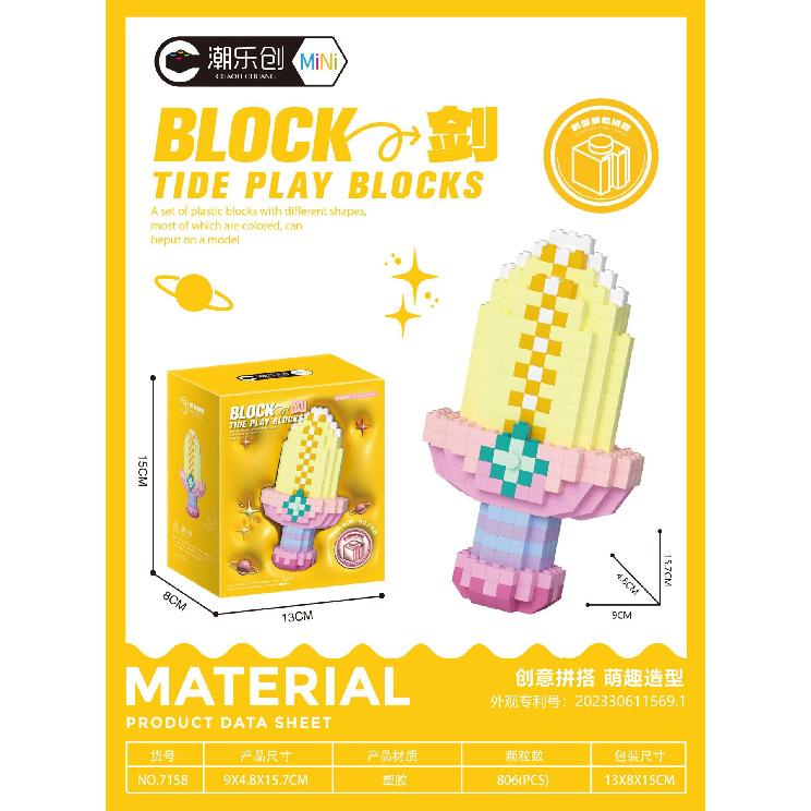 Kompatibel med Mikropartikkel Reddikk-kniv Byggeklosser Våpenmodell Gutter og Jenter Kreativt Pedagogisk Leketøy