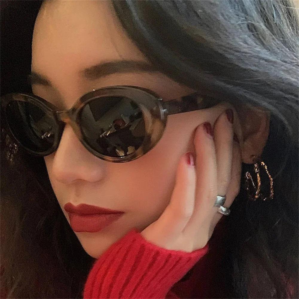 Small Oval Cat Eye Sunglasses for Women Vintage Designer UV400 Trendy Eyewear Female Sun Glasses Gafas De Sol