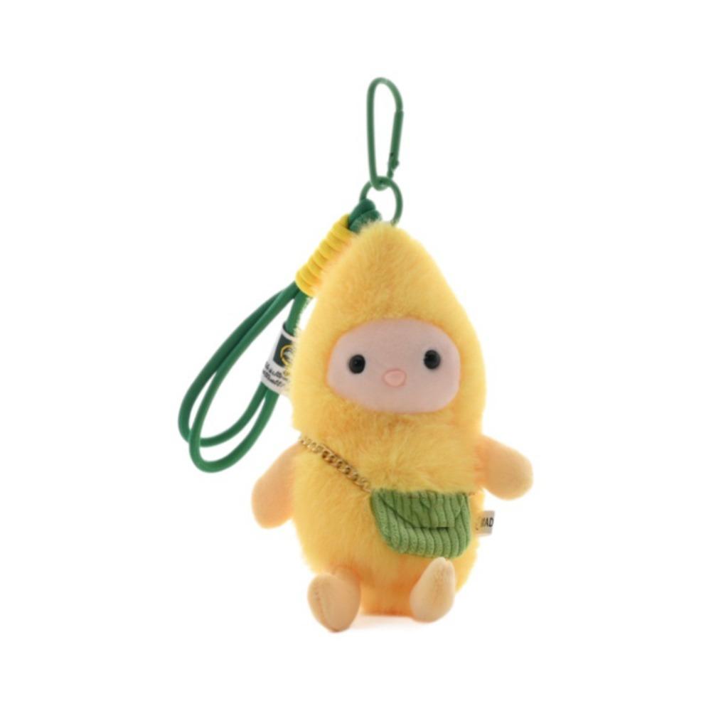 

PP Cotton Banana Plush Hanging Pendants Fluffy Plush Banana Keychain Home Decor жовтий