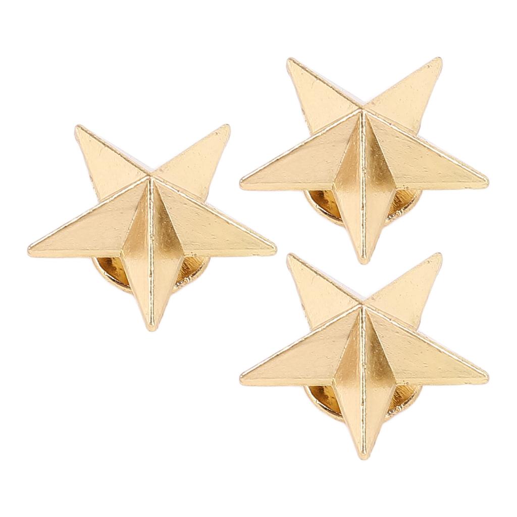 50 Set 5 Pointed Star Rivets Alloy 16mm Star Studs with 4mm Slot Screws for Lthercraft Clothing Hat