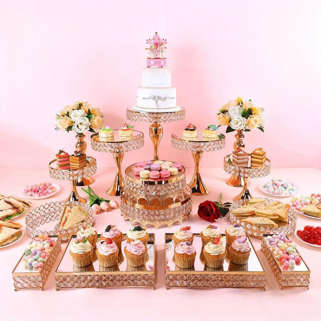 European Crystal Cake Stand: Wedding Decoration & Dessert Tray Ornament