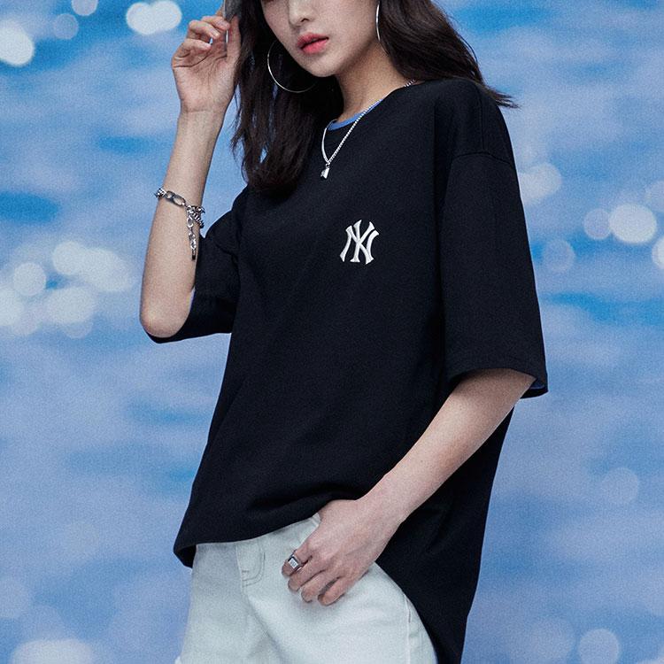 New MLB New York Yankees T Shirt Unisex Black 31TSHC131-50L