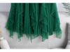 Women's Irregular A-line High Waist Mesh Skirt, 2025 Spring/Autumn