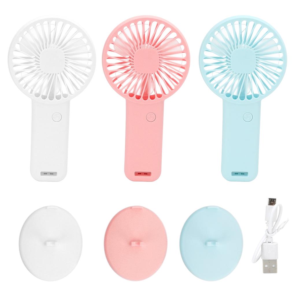 Handheld Fan Portable USB Charging Small Pocket Fan Battery Powered Mute Fan with USB Wire for Kids 