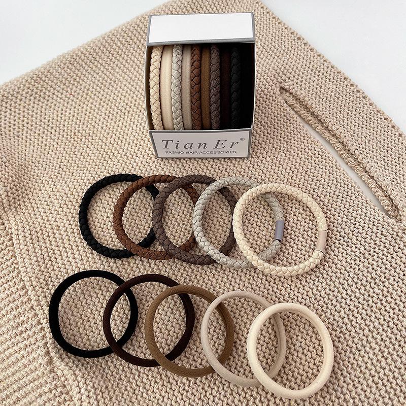 10 Pack of New Style Hair Tie Twist Headbands for Women - Autumn, Damage-Free, High-End Elastic Hair Bands