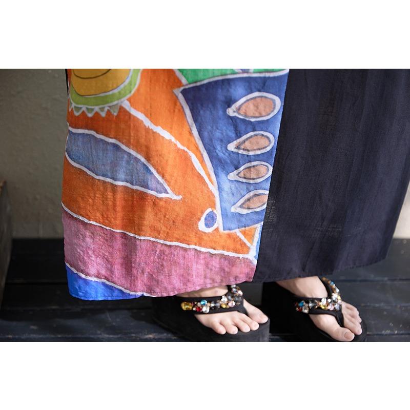 DIMANAF 2025 Summer Women Plus Size Dress Loose Printing Dress Pocket Elegant Basic Vintage Casual Maxi Dress