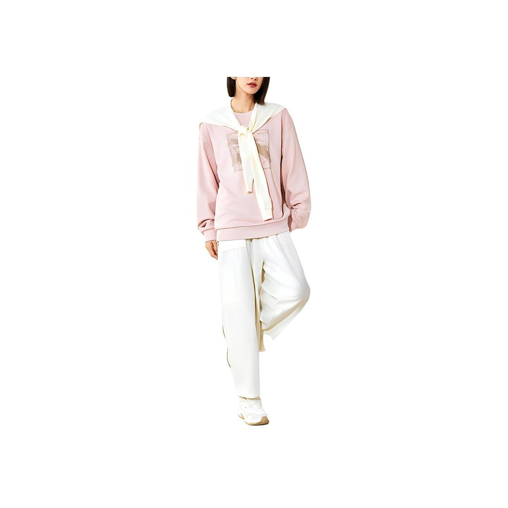 Anta Comfortable Casual Round Neck Sweatshirt Unisex Sweatshirt Sulfur-Mist-Pink 952438701-3
