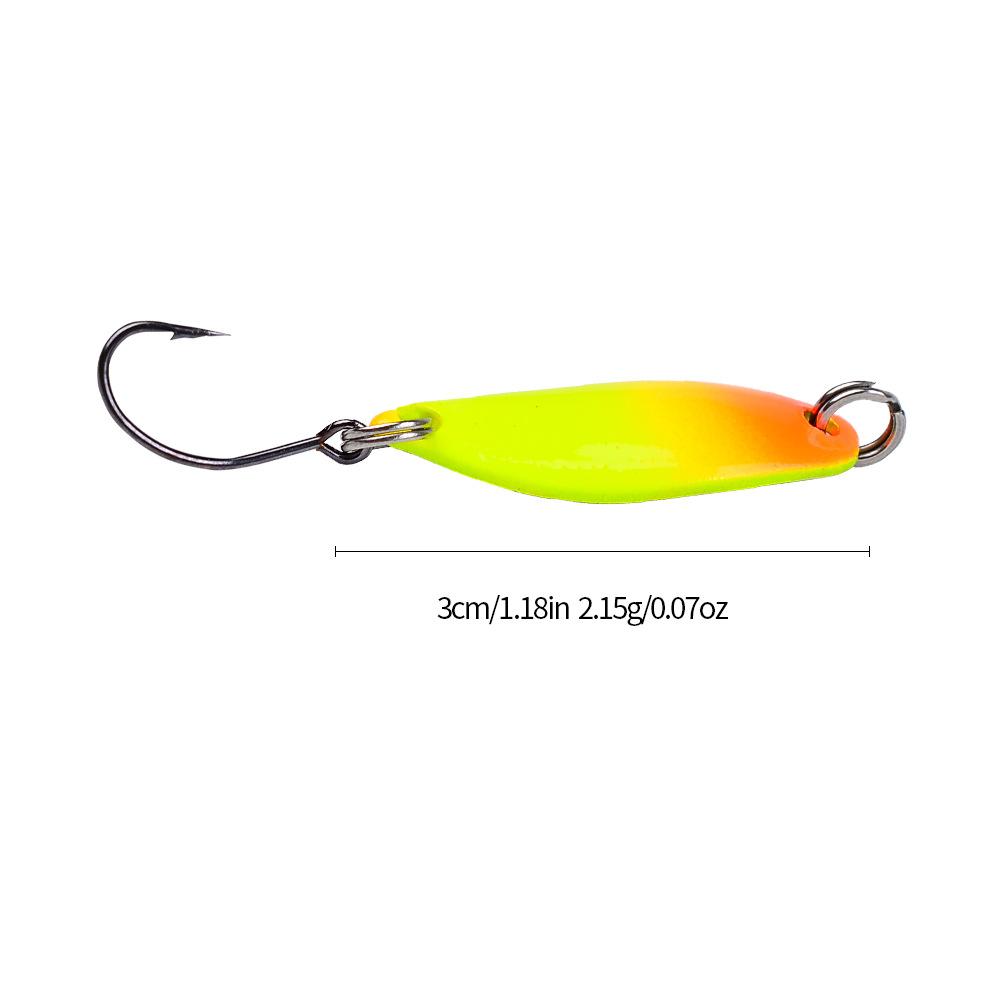 Ma Kou Sequins Long Range Metal Road Subbait Microobject Colorful Melon Seed Sequins White Stripe Crossmouthed Perch Spoon Type Fake Bait