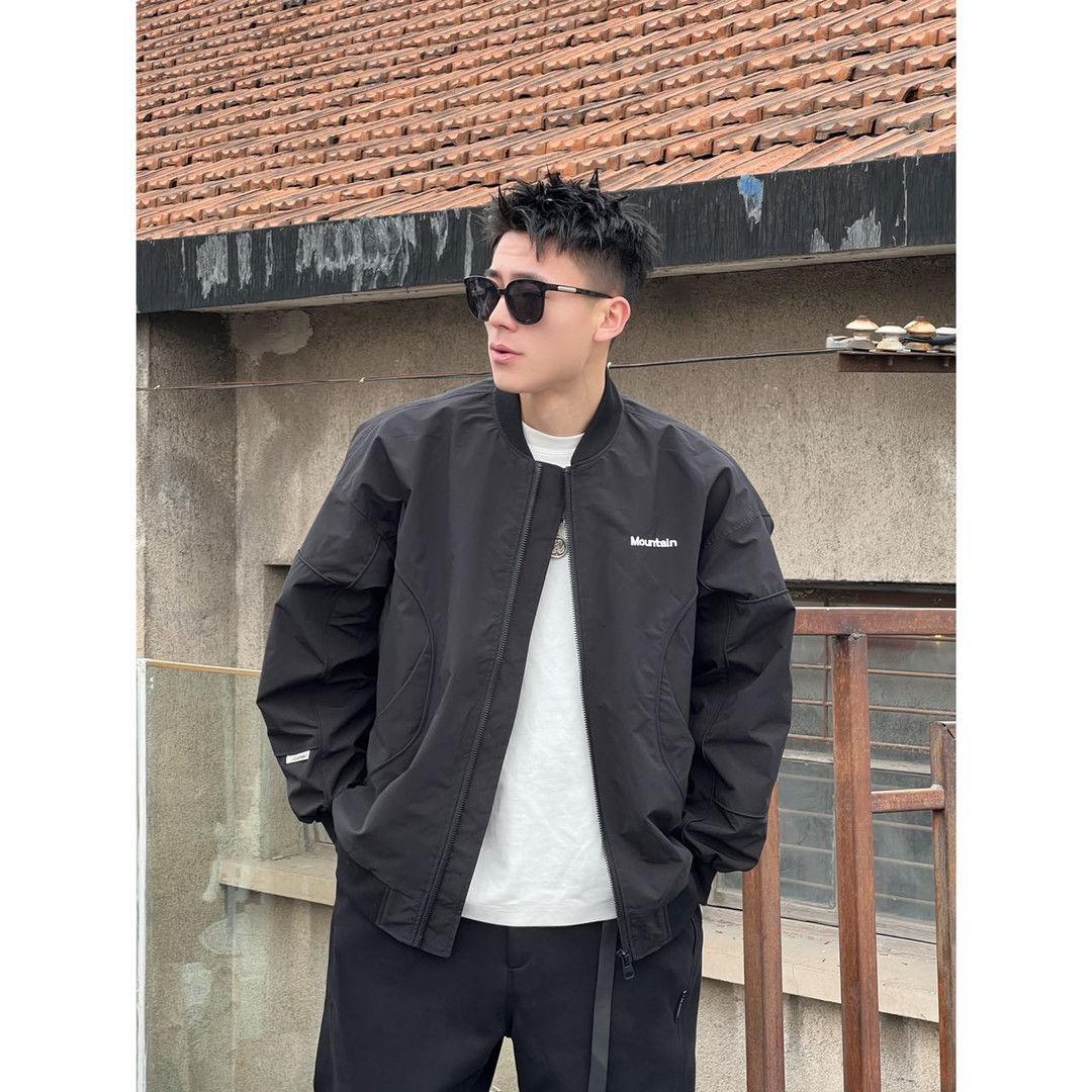 Модная свободная мужская бейсбольная куртка - Коллекция американской рабочей одежды Весна/Осень 2025 M