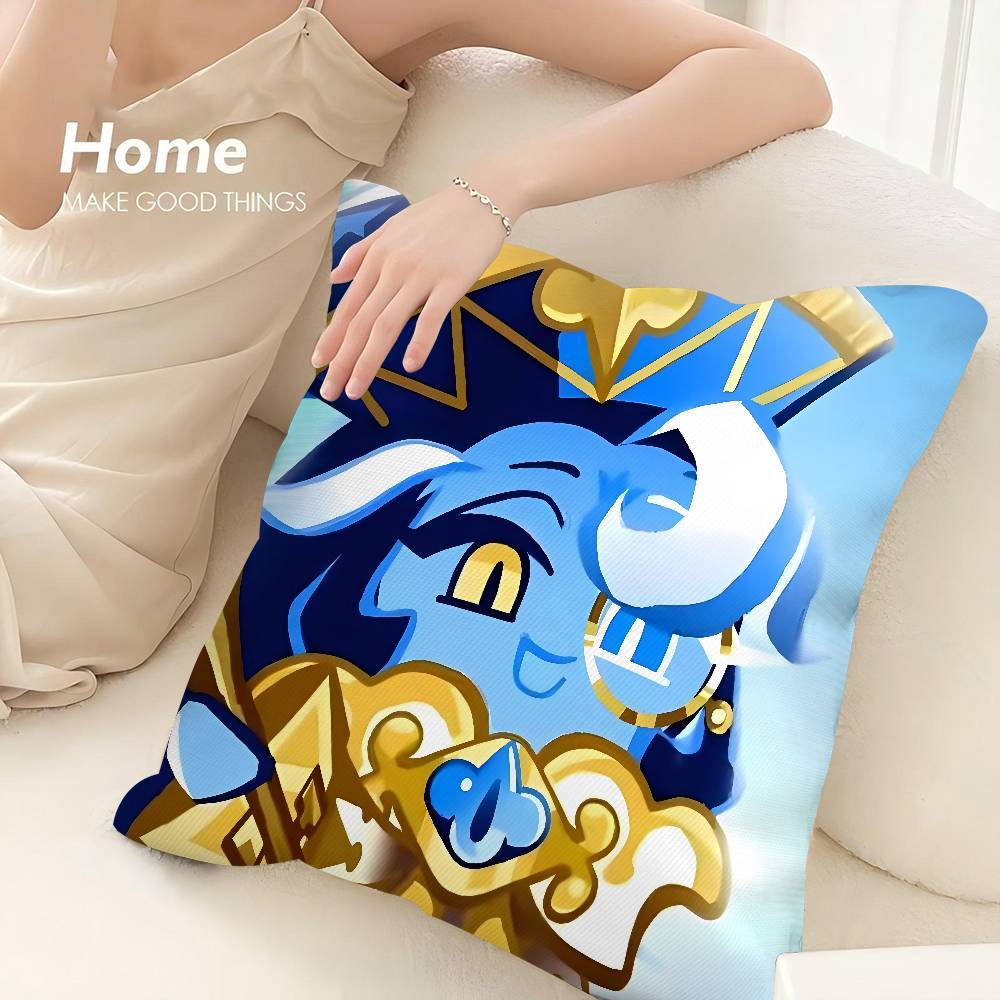 Game C-Cookie Run Kingdom Pillow Case 3D Print Polyester Fiber 40*40cm Home Sofa Throw Decoration Festival Gift