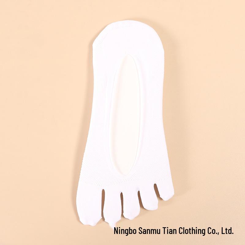 

2438 Women s Five-toe Low-cut Invisible Summer Socks, Split-toe Shallow Mouth Boat Socks. One Size