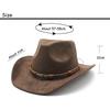 New Suede Warped Western Cowboy Hat Men's Outdoor Travel Hat Rolled Brim Ethnic Style Hat Felt Hat