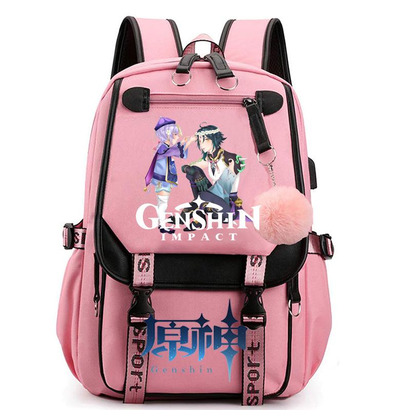 3-teiliges Schulrucksack-Set für Schüler Große Kapazität Oxford-Stoff Schultasche mit Schultergurt und Federmäppchen