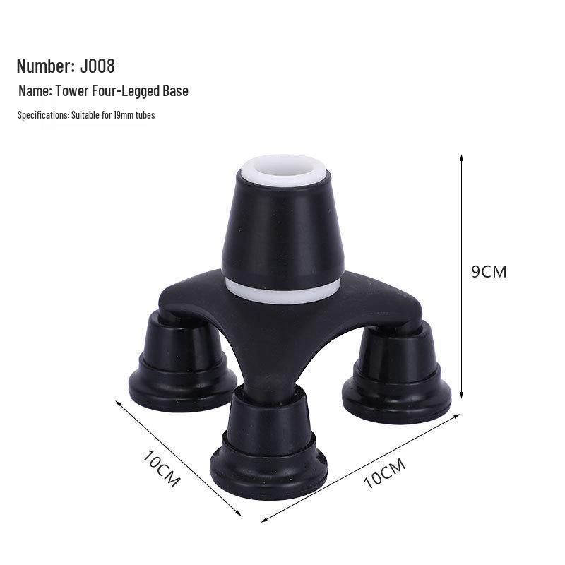 Multi-spec Anti-Slip Rubber Cane Tip for Elderly Walking Sticks - Tripod & Quadruped Foot Covers
