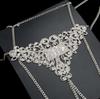Sexy Rhinestone Chain Body Lingerie Set Heart Body Jewelry for Women Fashion Bikini Underwear Bling Crystal Bra Thong #0699