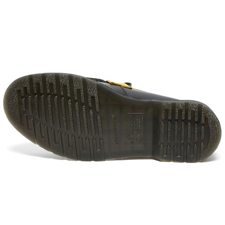 Dr. Martens Adrian Glossy Leather Color-Block Tassel Platform Shoes Unisex Shoes Black Green Yellow 27308001