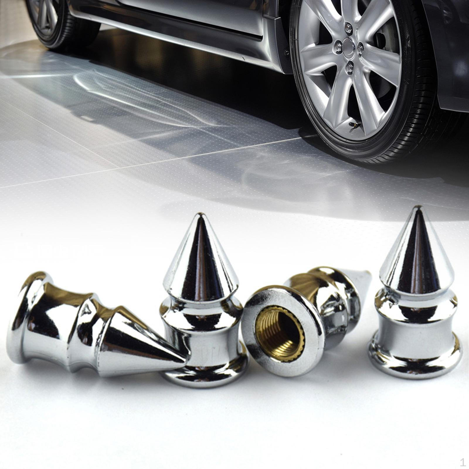 

4 шт. Кришка штока клапана шин Колеса Повітряні ковпачки Аксесуари Пилонепроникні для автомобіля срібний