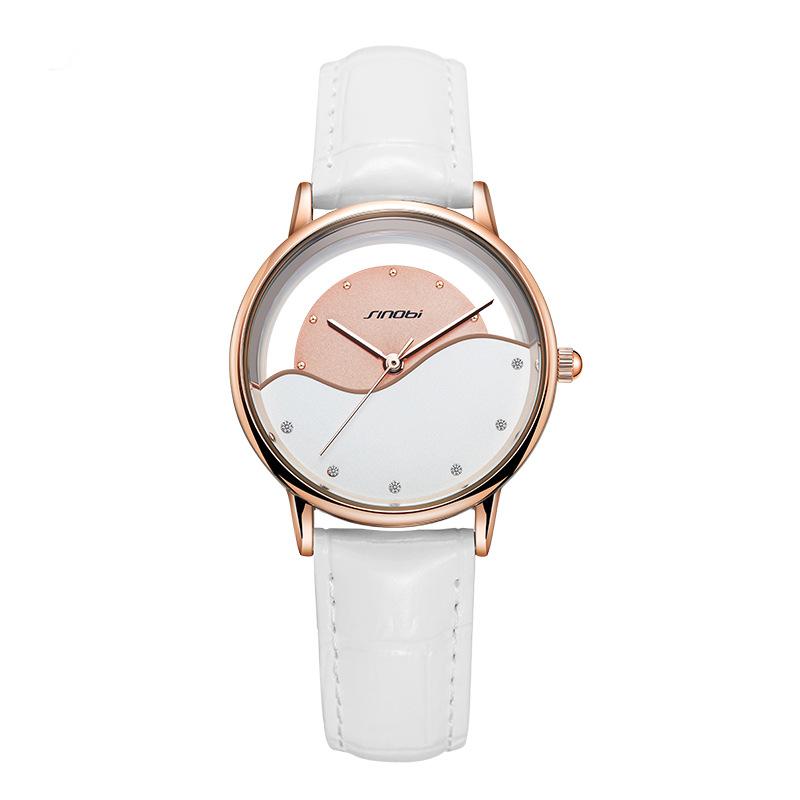Watch Women'S High-Value Leather Waterproof Women'S Watch Guangzhou Watch Solid Steel Belt Niche Fashion Watch Women