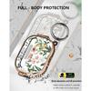 Compatible AirPods Pro 2nd/1st Generation Case Lock Flower Women Girl 2023/2022, Double Secure Lock Clip Hard Shockproof Protective iPods Pro 2 Cover