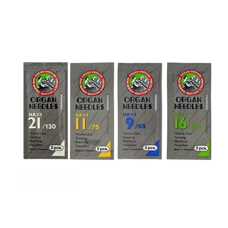 5pcs/pack Size 12,14,16,18 Organ Flat Shank 15x1 HAx1 130/705 All Size Home Sewing Machine Needles Assorted Replacement