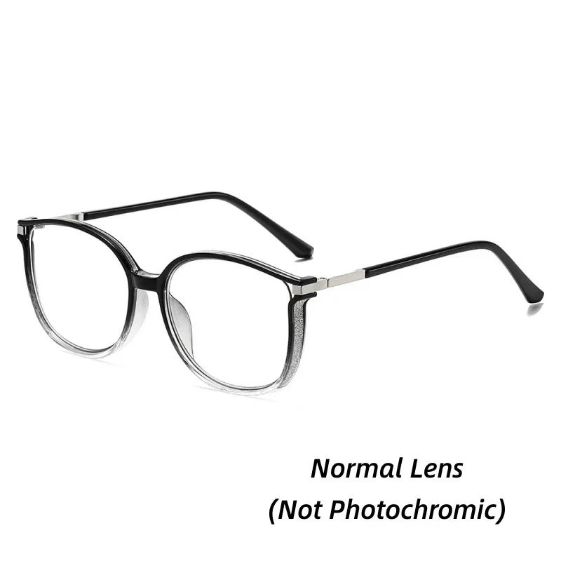 Luxury Large Frame Photochromic Presbyopia Eyeglasses Color Changing Anti Blue Light Reading Glasses Fashion Far Sight Glasses